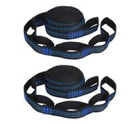 Sangles de hamac en Polyester renforcé spécial,2 pièces,5 anneaux,barbelé à haute charge,noir,pour Camping en plein air - Type Blue without bag