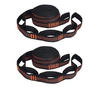 Sangles de hamac en Polyester renforcé spécial,2 pièces,5 anneaux,barbelé à haute charge,noir,pour Camping en plein air - Type Orange without bag