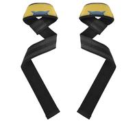 Sangles de levage antidérapantes pour haltérophilie, musculation, musculation, 66 cm, motif chouette indienne, jaune tonnerre