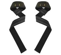 Sangles de levage drôles à rayures dorées et noires de 66 cm pour haltérophilie, musculation, musculation