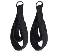 Sangles De Pilates À Double Boucle, Sangles D'équipement De Fitness Pour Les Pieds, Sangles De Yoga Et De Pilates À Double Boucle, Sangles Rembourrées À L'anneau D Et À La Cheville, New-2pcs