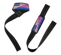 Sangles de poignet antidérapantes Drapeau des États-Unis 66 cm pour haltérophilie, soulevé de terre, exercice, musculation