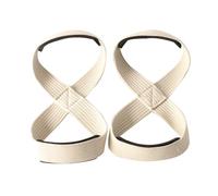 Sangles de poignet d'haltérophilie Lot de 2 sangles d'haltérophilie en coton, forme 8, ceintures, bande traction for la paume, épaisses(WHITE,S)