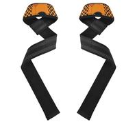 Sangles de poignet et sangles de levage drôles de ballons de porc-épic orange et noir de 66 cm pour haltérophilie, gym, soulevé de terre, entraînement