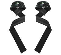 Sangles de poignet et sangles de levage drôles de crocodiles de rugby - 66 cm - Pour haltérophilie, musculation, haltérophilie et soulevé de terre - Noir