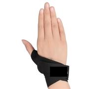 Sangles de poignet pour musculation 1 support de poignet et pouce for tendinite, respirant, protège-pouce, sangles for main droite gauche(Black Right L)