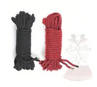 Sangles de positionnement Pilates en nylon noir et rouge, lot de 2 pièces, longueur 10 mètres, réglage multifonctionnel