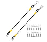 Sangles De Poubelle Résistantes Aux Ours - Lot De 2 Verrous De Couvercle, Système De Sécurité Pour Poubelle, Câble D'arrimage Tressé Avec Revêtement En Caoutchouc, Robuste Résistant Aux Animaux