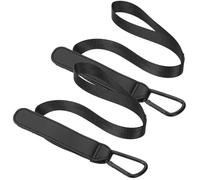 Sangles de Poussette Sécurité à Main, 2 Pièces, Polyester Cuir Noir | Bretelles de Fixation pour Poussette, Forte Capacité de Charge, pour Parents et Aidants, Promenade au Parc