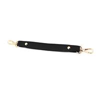 Sangles de rechange en cuir synthétique pour sac à main - Courtes - 27 cm de long et 1,3 cm de large - Avec boucles en alliage de zinc, Noir