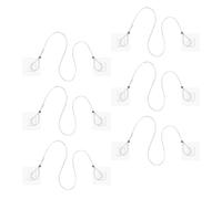 Sangles de Sécurité Anti-basculement Réglables, 1 Set, pour Meubles | Ancrages Muraux pour Armoire et Commode, Design Adhésif, Plastique et Acier Inoxydable, Blanc