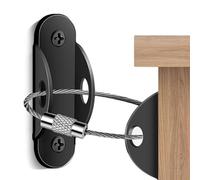 Sangles De Sécurité De Meubles 1 ensemble de sangles meubles en métal, Kits d'ancrage anti-basculement for sécurisés(Black)
