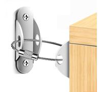 Sangles de sécurité pour meubles - Kit anti-basculement en acier inoxydable, connecteur de support mural réglable, commode robuste, design de câble solide | Meubles sécurisés pour la sécurité des