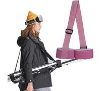 Sangles De Ski Skimate Bandoulière Réglable pour Planche à Neige Accessoires De Sport d'hiver Porte-Ski Skimate pour Le Transport Le Voyage Et Le Rangement (Rose)