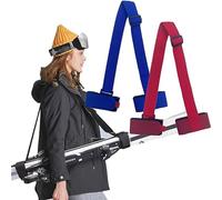 Sangles De Ski Skimate Bandoulière Réglable pour Planche à Neige Accessoires De Sport d'hiver Porte-Ski Skimate pour Le Transport Le Voyage Et Le Rangement (Bleu+Rouge)