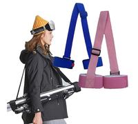 Sangles De Ski Skimate Bandoulière Réglable pour Planche à Neige Accessoires De Sport d'hiver Porte-Ski Skimate pour Le Transport Le Voyage Et Le Rangement (Bleu+Rose)