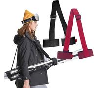 Sangles De Ski Skimate Bandoulière Réglable pour Planche à Neige Accessoires De Sport d'hiver Porte-Ski Skimate pour Le Transport Le Voyage Et Le Rangement (Noir+Rouge)