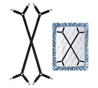 Sangles de Support de Drap,lit Bretelles Feuille de Sangles,Attache Sangle pour Drap Lit,Tendeur Drap Housse Lit Réglable,Sangles de Drap de Lit,réglable Drap de lit Clip,Elastique Lit Tendeurs,2 pcs