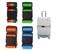 Sangles De Valise 4 Pièces, Sangles De Bagages Aux Couleurs Vives, Sangles De Valise Réglables, Ceintures De Sécurité À Boucle pour Bagages De Voyage, Accessoires De Bagages