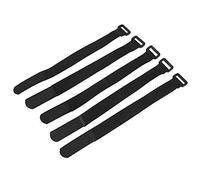 Sangles de Vélo Réglables en Nylon 5 Pièces 25 x 2 cm Noir pour Pompe à Air Câble de Frein Lampe de Poche Gants et Bouteille d'eau