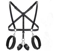 Sangles de yoga en cuir noir, adaptées aux exercices de yoga