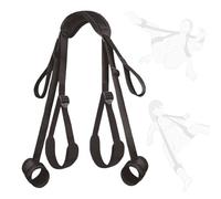 Sangles de yoga en nylon noir, adaptées à une utilisation sportive