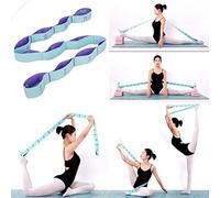 Sangles d'étirement élastiques avec 11 boucles réglables pour le fitness, la musculation, le Pilates, le yoga, le ballet