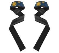 Sangles d'haltérophilie drôles de soleil africain bleu marine de 66 cm pour haltérophilie, musculation, musculation