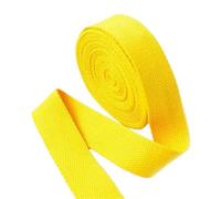 Sangles en coton, sangles tissées, Polyester Cotton Webbing Tape 4 meters 1.3mm Multicolor 20-50mm(Yellow,38mm)