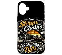Sangles et chaînes pour conducteur de Camion Flatbedder Coque pour iPhone 16 Plus