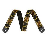 Sangles et courroies Fender Quick Grip Locking End Strap, Black, Yellow And Brown, 2