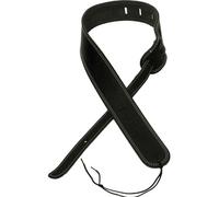 Martin Sangle pour guitare A0013 – Cuir noir doublée en suède noir, logo en relief, effet lived-in
