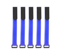 Sangles Guidon Vélo Nylon - Lot 5 Avec Crochet - 19cm Bleu Duuti