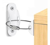 Sangles murales de sécurité pour meubles - Ensemble d'ancrages anti-basculement - Fixation sécurisée pour armoire - Support de stabilité solide | Protection pour animaux domestiques pour maison