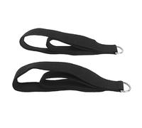 Sangles Pilates Double Boucles, Lot de 2, Anti-Dérapant Coton | Renforcées pour réformer, boucles ajustables mains et pieds, utilisation studio ou maison, antidérapantes confortables