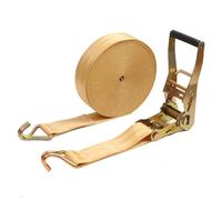 Sangles pour galerie de toit, Sangles d'arrimage à cliquet, 6613 et 11023 Lbs, résistance la rupture, 1 20 m de Long, avec 2 crochets, Beige(4cm/1.6in,2.0m/6.6ft)