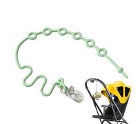 Sangles pour Jouets Poussette | Harnais de dentition léger et réglable silicone | Attache de Poussette Clip Tétine - Pour siège auto, berceau, sacs, biberon, anneau dentition et la tétine