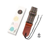 Sangles pour ukulélé avec motif brodé et clous d'extrémité, idéal pour s'entraîner et vivre