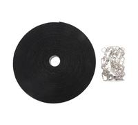 Sangles réglables en nylon de 10 m avec 50 clips métalliques solides et réutilisables pour une organisation sécurisée des attaches de câble en nylon solide avec clip