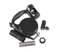 Sangles rétractables pour chien avec lumière - Accessoire automatique rétractable de 5 m avec porte-sacs pour déjections - Laisse pour promenade d'animaux de compagnie - Pour courir et camping