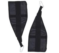 Sangles Suspendre Abdominales 1 Set en Nylon, Noires | Minimise la Tension des Bras, Confort Ajusté, Fixation à Barre de Traction pour Entraînement Abdominal