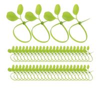Sangles Végétales - Attaches De Câble En Nylon | Clips De Support Pour, 50 Pièces - Sangles De Fleurs En Forme De Feuille 6 Pouces, Attaches Métalliques Décoratives Autobloquantes Pour Jardin,
