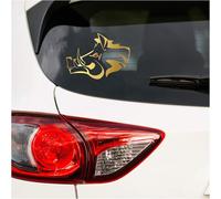 Sanglier Autocollant Feuille Décor Pour Voiture Accessoires Voiture Sanglier Tête Motif Sanglier Chasseurs Forestiers Autocollant Voiture (Or,Petit K138)