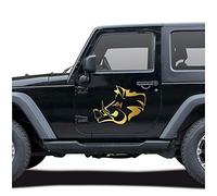 Sanglier autocollant feuille décor voiture accessoires sanglier tête motif sanglier chasseurs forestiers autocollant voiture (or, grand KX042)