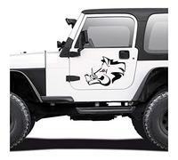Sanglier autocollant feuille décor voiture accessoires sanglier tête motif sanglier chasseurs forestiers autocollant voiture (noir, grand KX042)