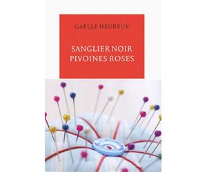 Sanglier noir, pivoines roses
