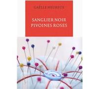 Sanglier noir, pivoines roses