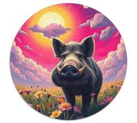 Sanglier Sauvage Puzzle De 1000 Pièces pour Animaux Das Tier Filles Inspirational Voyage Célèbres Unique Décompression Impossible' Pression Réduite Familial 1000pcs (67.5x67.5cm)