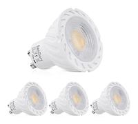 SanGlory Ampoule LED GU10 Blanc Chaud 3000K, 7W équivalent Ampoule Halogène 70W, 680LM Ampoule Spot LED GU10 Non Réglable, Lot de 4