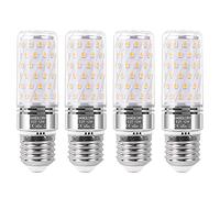 SanGlory Lot de 4 ampoules LED E27 blanc chaud 2700 K 12 W 1350 lm Ampoule LED E27 Remplacement pour halogène 100 W Intensité non variable Ampoule à économie d'énergie Angle d'éclairage 360°